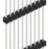 Pin header, 10 pole, pitch 2.54 mm, straight, black, SL1326510Z