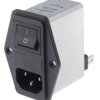 Filtr wejściowy złącza IEC1 4.8A C14 Schaffner Montaż na kołnierzu 5 x 20mm