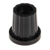 Pokrętło potencjometru oś: 6.35mm średnica: 19.4mm Wałek okrągły Plastik Czarny RS PRO