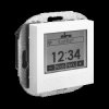 Bezprzewodowy czujnik temperatury pokojowy z zegarem podtynkowy 55×55 mm perłowy połysk - FTRFUd-210.12357