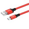 Przyłącze USB A - micro USB 1m - czerwone