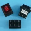 KCD5-B 16A/250V RED ON-OFF-ON 6-PIN