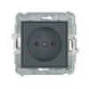 ICON Mechanizm gniazda pojedynczego bez uziemienia 2P (bez przesłon torów prądowych) grafitowy mat 28IGP-1