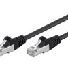 Patch cord F/UTP 5e linka CCA PVC czarny 25m 26AWG 95618