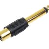 Przejście wtyk jack 6,3mm - gniazdo RCA złote