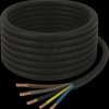 Rubber-sheathed cable H05RR-F, 5 x 1.5 mm, 100 m, black