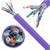 Kabel sieciowy F/FTP kat.6A skrętka 4x2x0,56mm wewnętrzny Dca bezhalogenowy LSOH fioletowy Molex