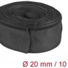 19193 Fabric hose with rip-tape fastening, 10 m x 20 mm, black
