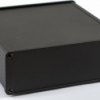 Aluminum enclosure, (L x W x H) 160 x 165 x 55 mm, black (RAL 9005), IP65, 1457T1601BK