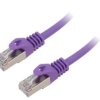 PP6A-LSZHCU-V-30M Patch cord S/FTP 6a drut Cu LSZH fioletowy 30m 27AWG