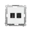 SIMON 55 Gniazdo HDMI + RJ45 kat.6. biały mat TGHRJ45.01/111 KONTAKT SIMON