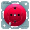 Gniazdo SCHUKO z diodą kontrolną LED Berker R.1/R.3 rot połysk 41102022
