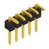 Pin header, 5 pole, pitch 2.54 mm, angled, black, SL 3 025 5 G