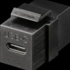 61261 Keystone module USB-C 3.2 Gen 2 female / female, black