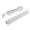 Przedłużacz 5m 4 gniazda Listwy zasilające typ Typ G - brytyjski Typ G, brytyjskie BS1363 13A