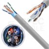 Kabel sieciowy F/UTP kat.6 skrętka 4x2x0,56mm wewnętrzny PVC szary SecurityNET