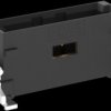Pin header, 6 pole, pitch 1.27 mm, straight, black, 284698