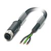 Przewód zasilający Phoenix Contact 3 Core 1.5 m Polichlorek winylu Sheath Czarny 6.8 mm OD, 30V 90 °C