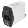 Złącze Zasilające Ac Męskie 10A 250Vac C14 (E) 600Uh Fn1394-10-05-11