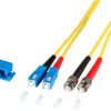 Duplex-jumper, SC to ST, 10 m, OS2, singlemode 9/125 µm, O2073.10
