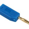 Wtyk bananowy; 2mm; 25.206.5; niebieski; 26,5mm; lutowany; wtykany (gniazdo bananowe 2mm); 10A; 60V; mosiądz złocony; PE; Amass;