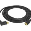 KABEL HDMI WTYK KĄTOWO - PROSTY, 3M, CU HQ.
