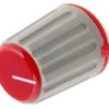 GALKA-8R potencjometru obrotowego - zaślepka czerwona (na ośkę 6 mm) - wymiary: Ø15.3 x 18mm