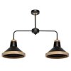 Lampa sufitowa SALMA BLACK / WOOD 2xE27 60W MLP6296 Milagro
