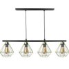 Lampa Wisząca Nowoczesna 4Xe27 Febris Black/Gold Long