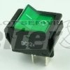 Przeł. kołys. podśw. duży ON-OFF 12V zielony