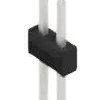 Pin header, 2 pole, pitch 2.54 mm, straight, black, 10053355