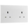 BG 824 White Nexus Moulded Double Unswitched 13A Power Socket