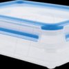 513576 EMSA CLIP & CLOSE food storage container set, blue, 2x 0.6 l