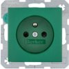 B.3/B.7 Płytka czołowa z przysłonami styków do gniazda z uziemieniem zielony 3965760063 HAGER