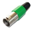Wtyk XLR na kabel zielony