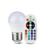Żarówka LED 3,5W E27 G45 RGB+6400K Ściemnialna 320lm 180st. A+ (Sterowanie pilotem) 2774