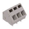 3-Way 5mm 45° Spring Clamp PCB Terminal Block Grey 15A 300V