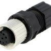 Złącze M12, żeńskie, PIN:8, wtyk, proste, 30V M12A-08BFFA-SL8001