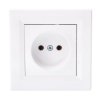 Gniazdo pojedyncze Asfora b/u białe z ramką EPH3000121