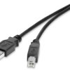 Renkforce Kabel USB USB 2.0 Złącze męskie USB-A, Złącze męskie USB-B 1.00 m czarny styki pozłacane RF-4463070