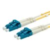 VALUE Patchcord światłowodowy 9/125um LC-LC 10m żółty