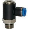 L push-in fitting, 10 bar, plastic/brass, nickel-plated, for hose, 109400