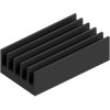Extruded heatsink, (L x W x H) 75 x 41.5 x 22 mm, 4.4 to 1.36 K/W, black anodized, SK 472 75 SA