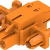 Socket header, 2 pole, pitch 5.08 mm, straight, orange, 1353130000