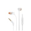 Słuchawki douszne z mikrofonem T110 jack 3,5mm białe JBL