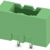 Pin header, 2 pole, pitch 5.08 mm, straight, green, 1809267
