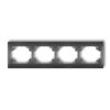 LOGO Ramka pozioma 4 poczwórna grafitowy 11LRH-4 KARLIK
