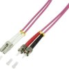 LogiLink FP4LT01 światłowodowe do światłowodów kabel 1.00 m fioletowy 50/125 µ Multimode OM4