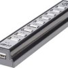 Manhattan 161572 USB-Hub 10 Portów USB-A USB 2.0 480 MBit/s czarny, srebrny Manhattan USB-A 10-Port Desktop Hub, 10x USB