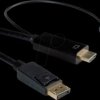 04.11.91 DisplayPort 1.2 to HDMI A connector, 4 K at 60 Hz, 1.0 m